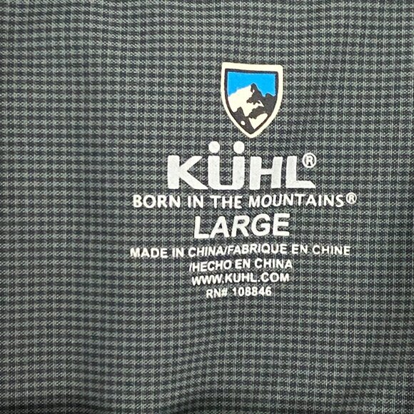Kuhl Flannel Plaid Shirt Sz Large Black Brown Cotton Tencel Blend - Picture 7 of 10